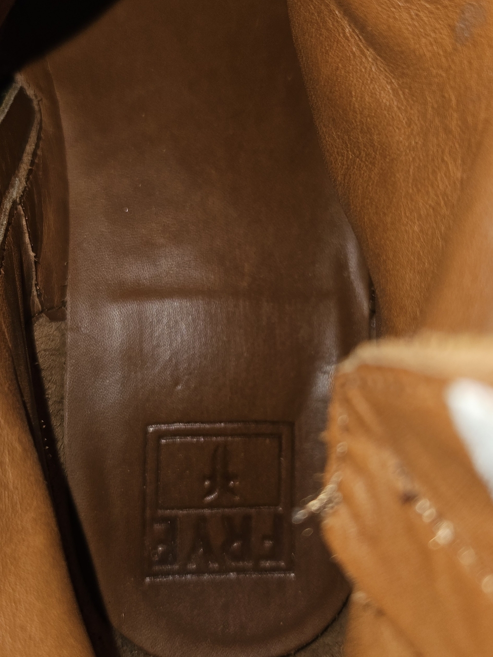 Frye Men's Cognac Leather Buckle Ankle Boots - Picture 11 of 16